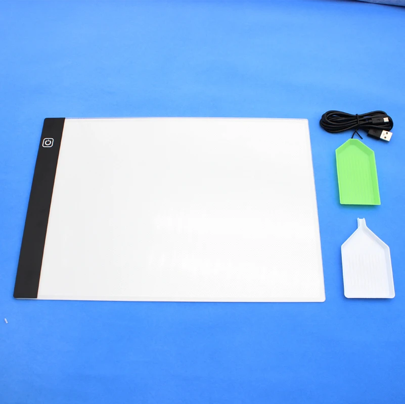 Diy Diamond Painting Tool Point Drill A4 Led Light Box Usb Power Cable Dimmable Brightness Tracing Pad for Artists Drawing