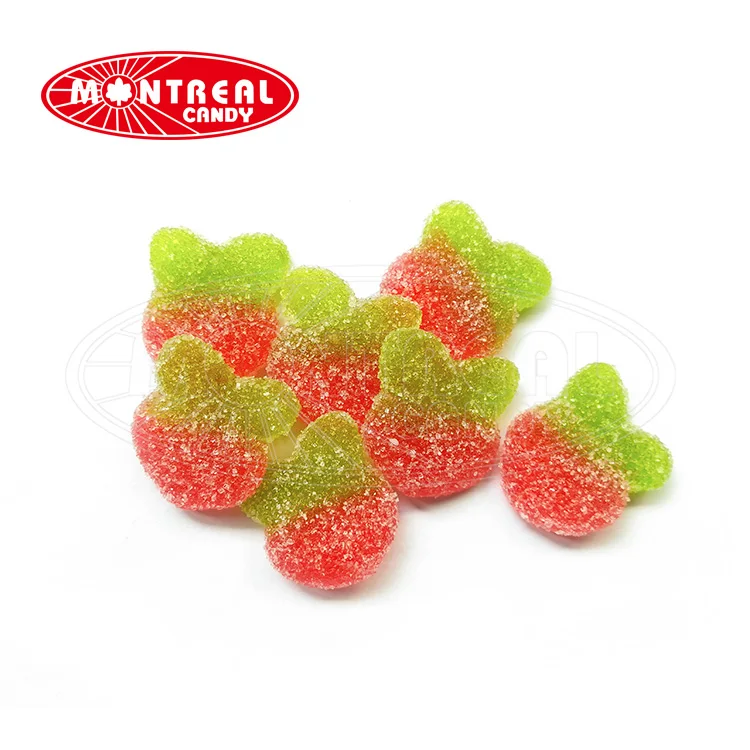 
Fizzy Sour Halal Candy With Strawberry Shape 
