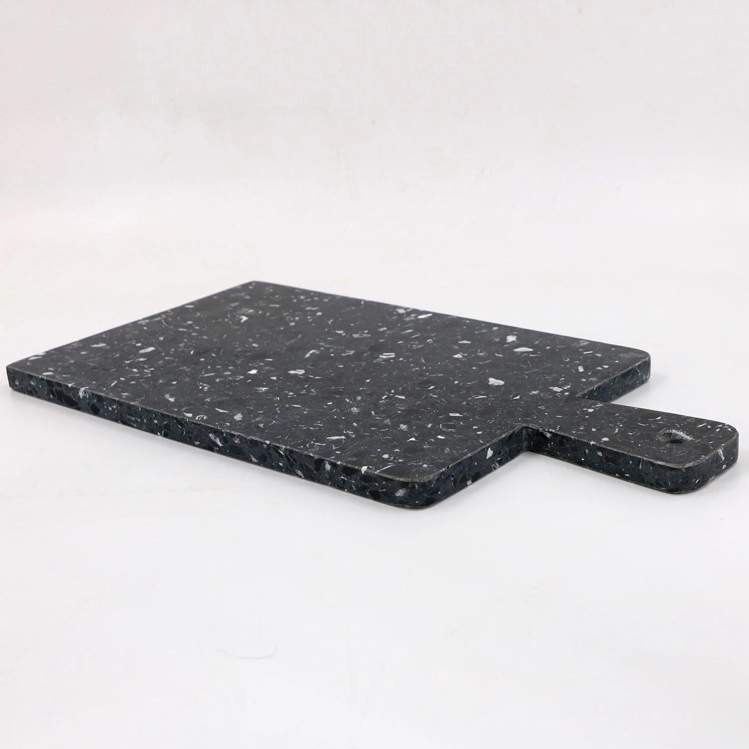 Wholesale Customized Eco-style 15mm Thick PC Terrazzo Stone Chopping Board Handicraft Kitchenware Household Use Square Shape Box