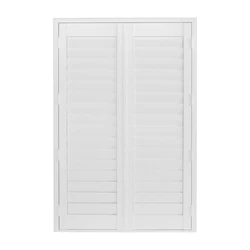 Good Price Pvc Louvered Doors Interior Pvc Bifold Plantation Shutters Hollow Louver Shutter Window