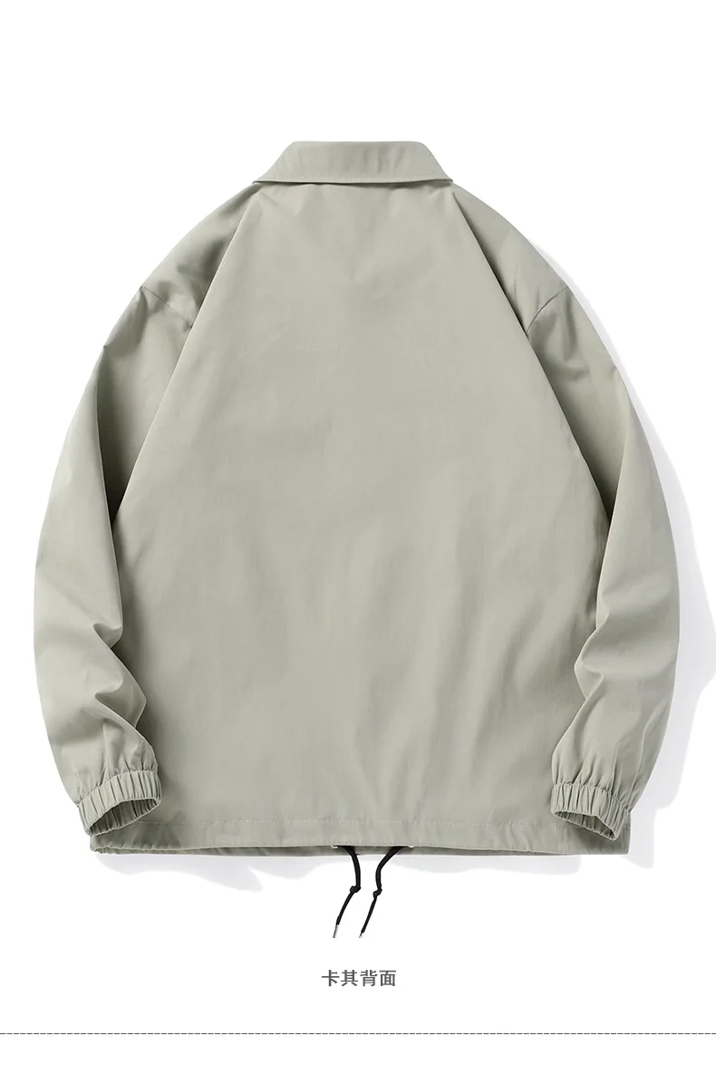 2022 Customized Clothing Manufacturer 100% Polyester Lightweight Coach Jacket For Men Bomber Jacket Button Up Coach Jacket