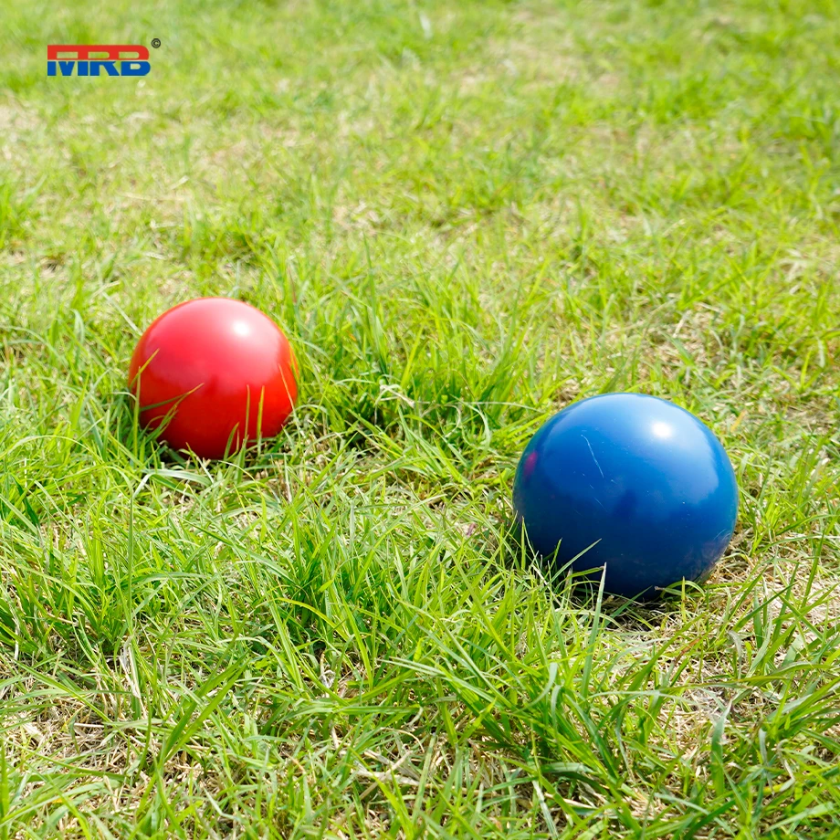 Deluxe 8 Resin Bowls Bocce Game Set Red Green Sports Outdoors