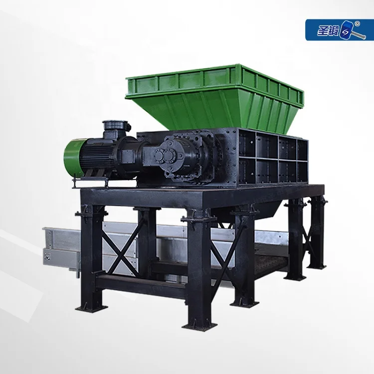 Double shaft shredder for PVC-Profiles / plastic window frame