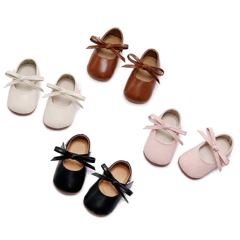 Beautiful Girls kids Shoes Bow Knot PU Leather Toddler Kid School Princess baby girl shoes For Party