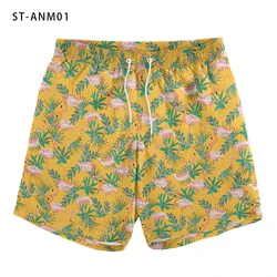 2022 Summer Mens Swimwear Quick Dry Beach male shorts For Men Swim Trunks Swim Board Shorts Hawaiian Flamingo Shorts ST-ANM01