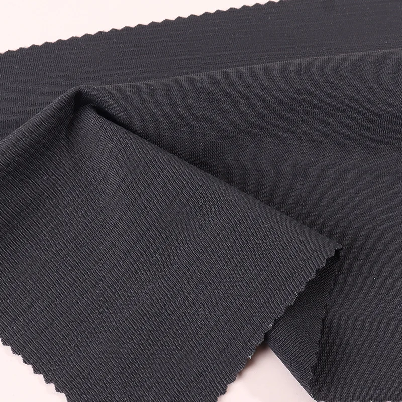 Spot nylon high elasticity jacquard ice silk bamboo nodes 160g casual clothing shirt quick drying T-shirt knitted fabric