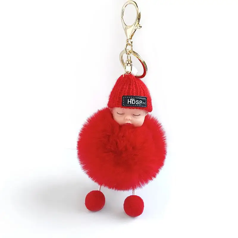 
Girly Lighter Pompom Fur Ball Luxury Cute Metal Pom Pom Boll Keychain Custom Keychains for Women Wholesale Ring 