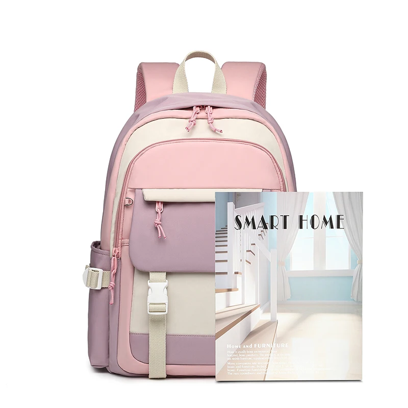 BINHAO High Quality Hot sale waterproof women Nylon backpack travel laptop for girls 8136--4 School Student School bag