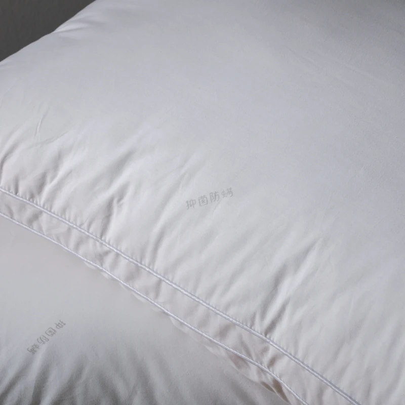 Wholesale 5 star hotel pillow white healthy duck goose down pillow custom soft bed sleeping pillows