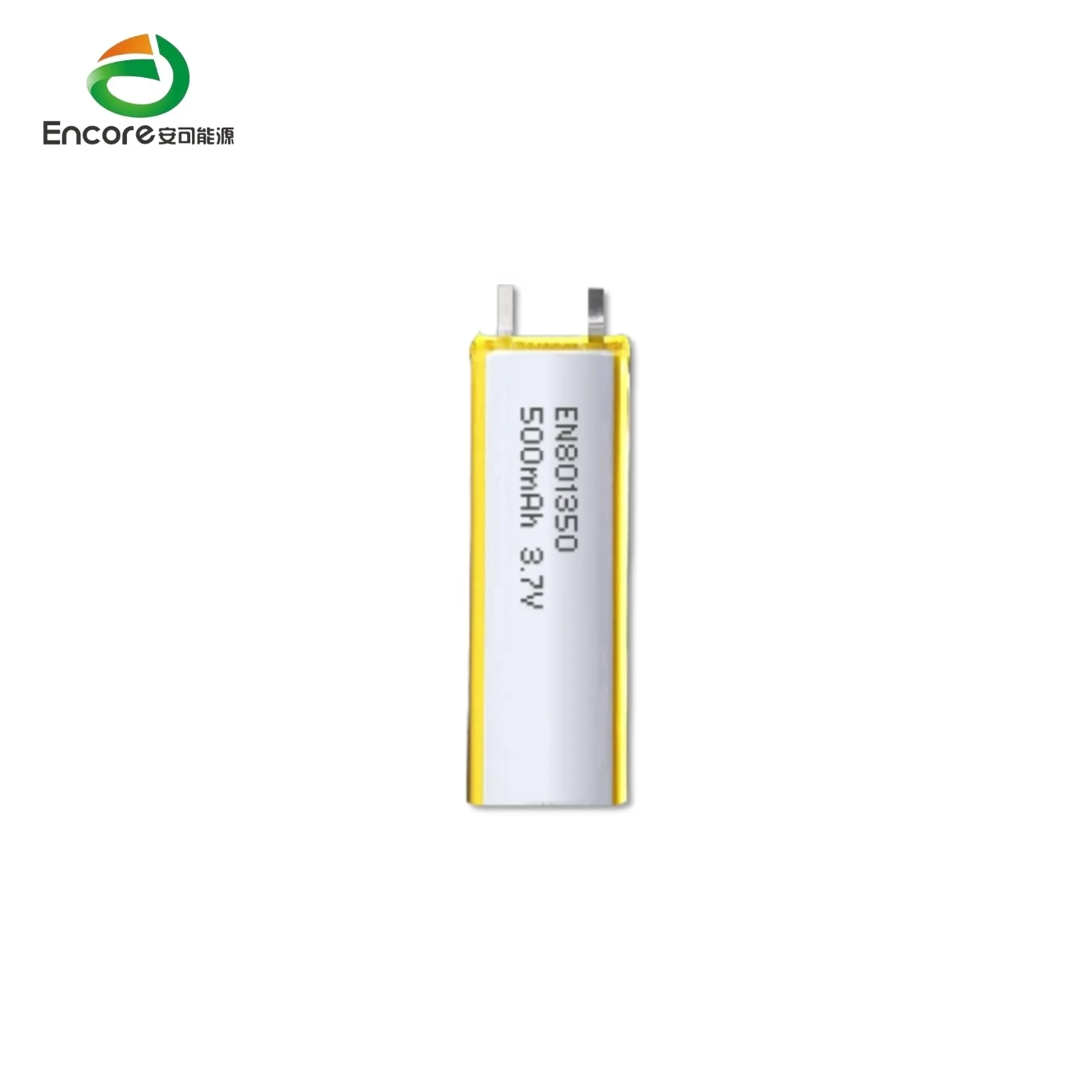 Encore lithium ion battery 801350 3.7V 500mAh rechargeable cell battery for consumer electronics