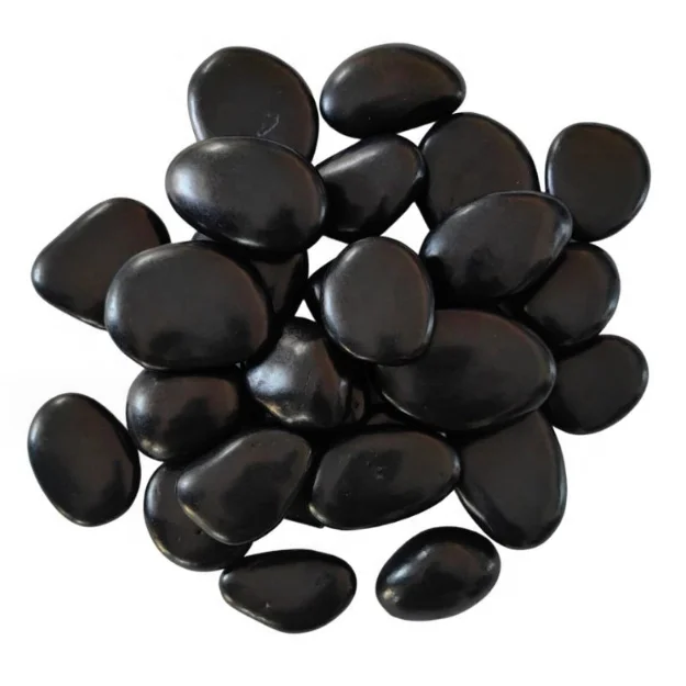 Hot selling natural black pebble river stone garden stone for decoration and landscape paving