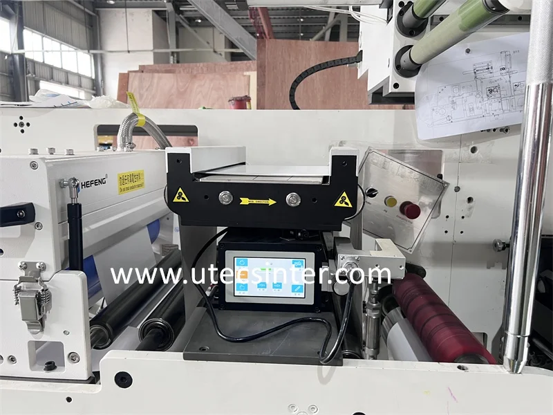 UTR320J8 Automatic led uv Horizontal unit type flexo printing machine for flexible packaging opp bopp pet pvc shrink label