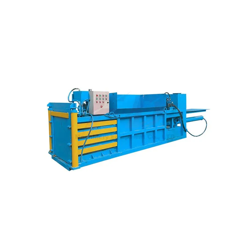 Automatic waste paper cardboard hydraulic horizontal baler baling machine cotton square baling machine