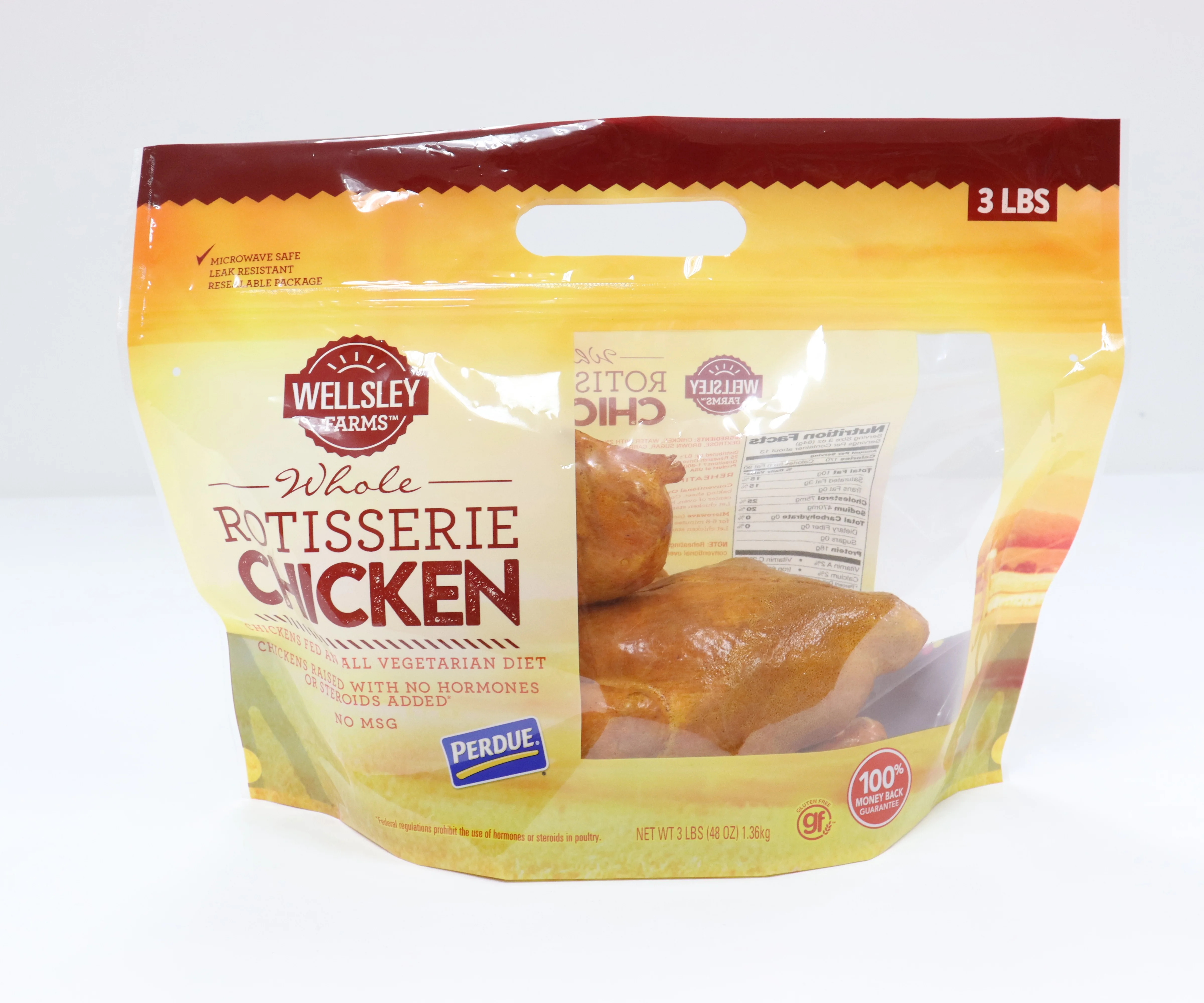 Printed Plastic Ziplock Bags Stand Up Pouches Pork Beef Roast Chicken Food Packaging Bags