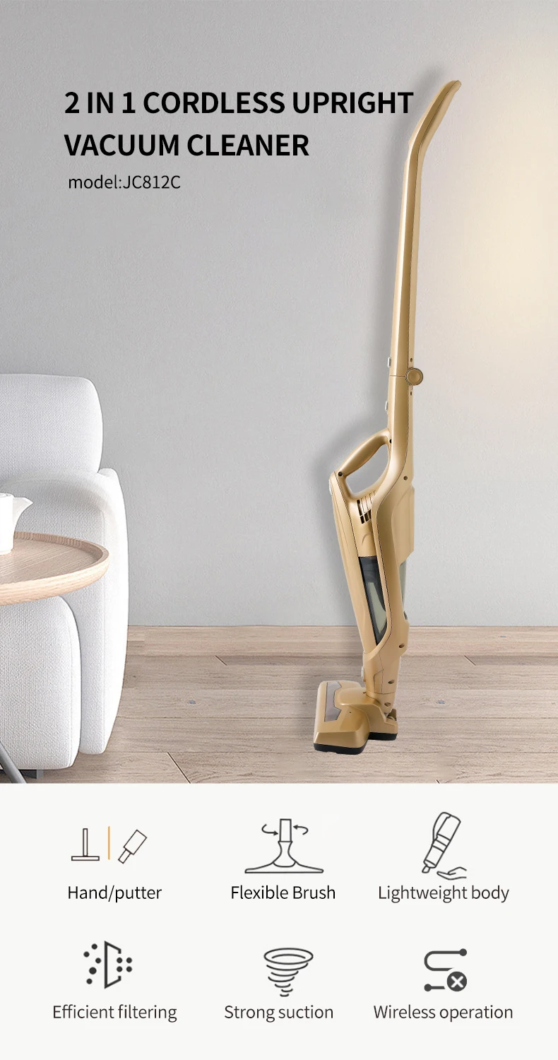 2 In 1 High Power Cordless Handy Stick Vacuum Cleaner  Portable Vacuum Cleaner  Bagless Vacuum Cleaner