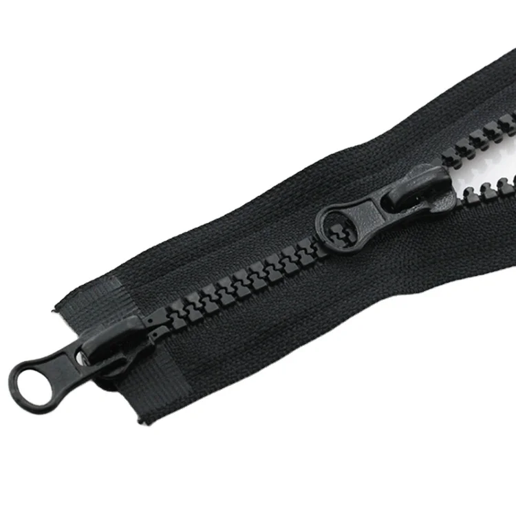 Factory directly sales 5# plastic zippers separable zip special resin big square teeth zipper for down jacket
