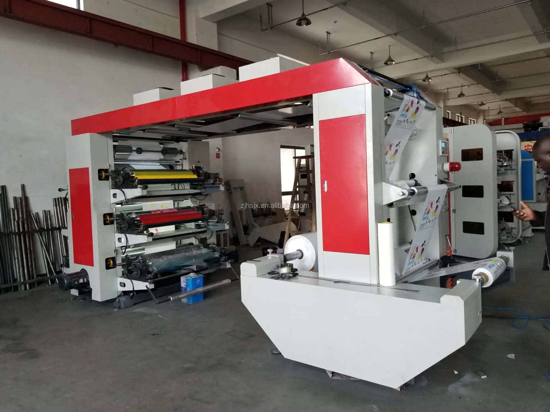 YT-61000 Middle Speed 6 Colors Bopp Laminating Film Roll Papers Flexographic Print Machine