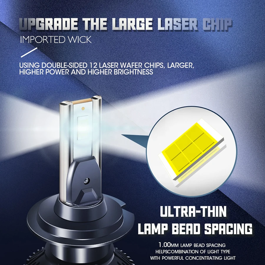 Auto Lighting System Super Bright High Power F9 Car Led Headlight Bulbs 100w 20000 lumen H4 H7 H11 Led Lights