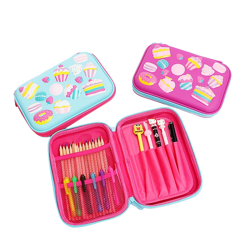Large Capacity Hardtop New Design 3D Cartoon Cake EVA Pencil Case