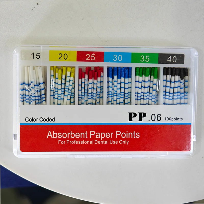 Dental gutta percha points/absorbent paper points with 02 04 06 Taper P Series Mixed Sizes