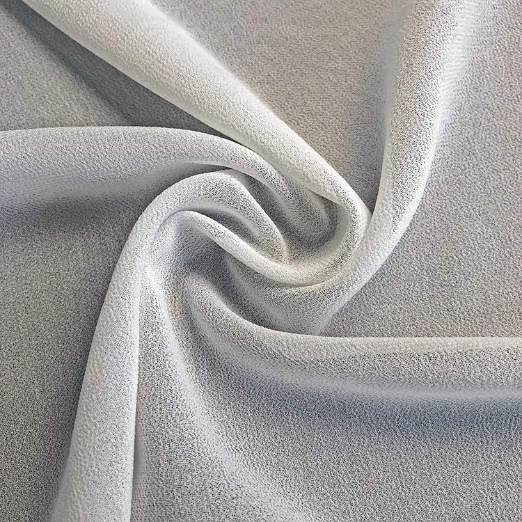 2021 new designs customized colors and styles 75Dx75D polyester pearl printed chiffon fabric for hijabs