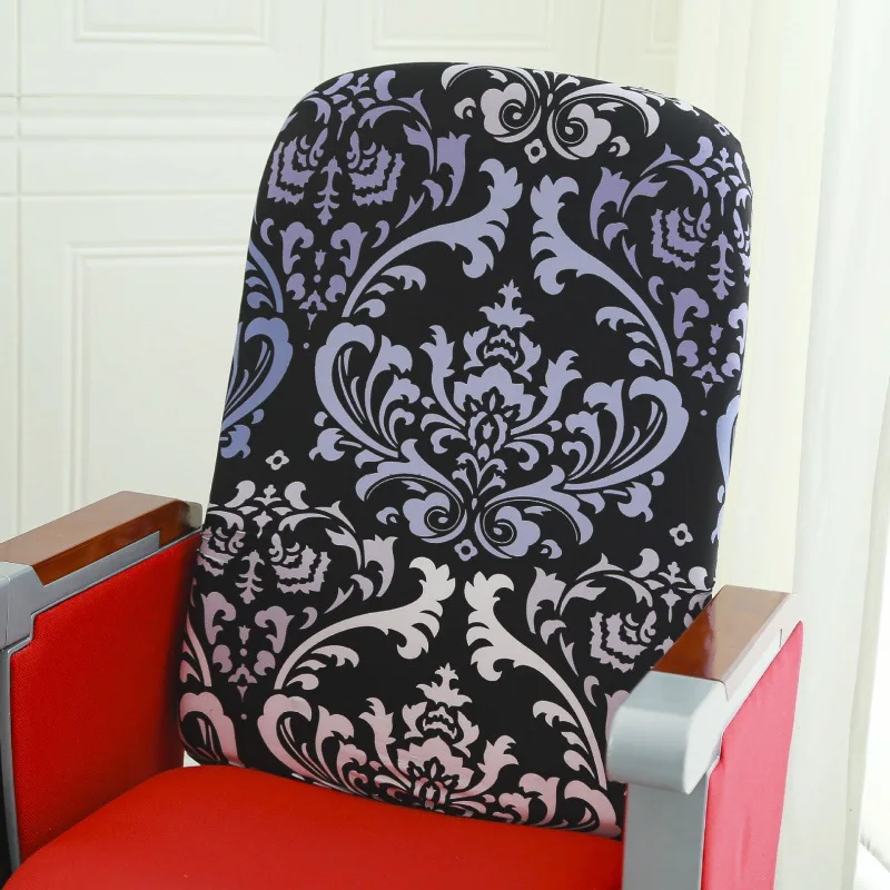 Custom any LOGO Elastic split chair cover dustproof protective cover auditorium chair back cover cinema