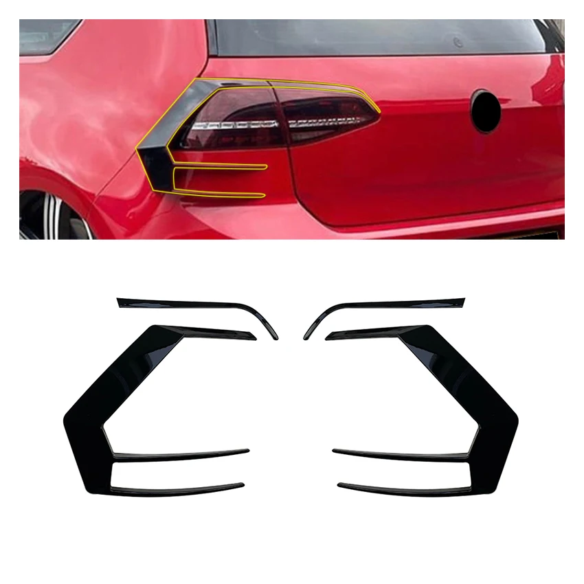 AMP-Z Golf MK7 Rear Light Vent Fender Gloss Black Auto Body Kits For VW Golf MK7 2013-2016 Car Accessories