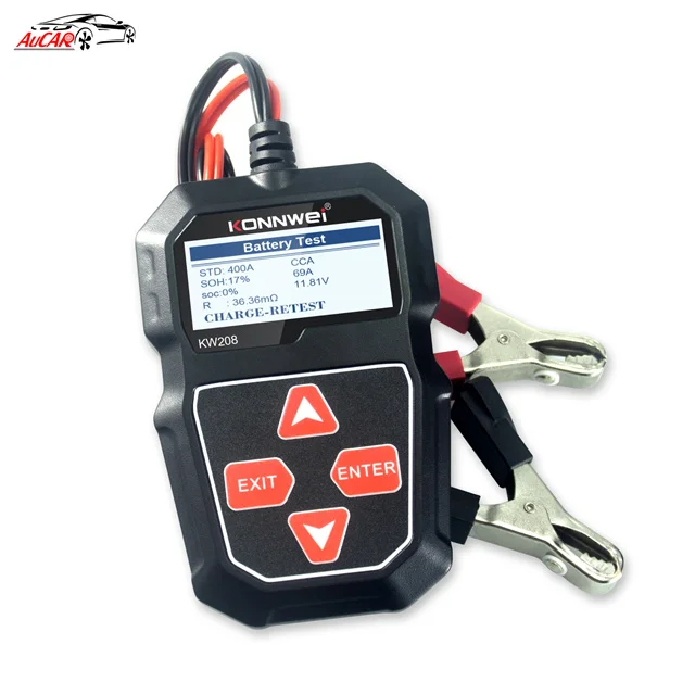 Car Battery tester KW208 for car battery tester 12V Diagnostic tools car measuring OBD2 tools For Konnwei