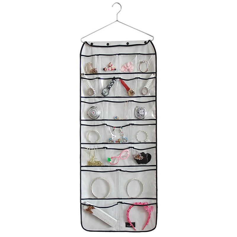 24 Pocket Shoe Organizer Hanging Shoe Holder with 24 Extra Large Fabric Pockets for Storage Shoes Slippers