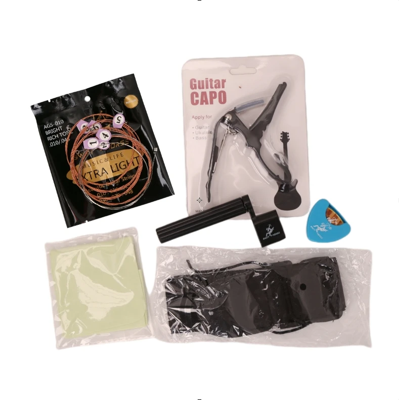 China hot sale musical instruments acoustic guitar accessories supporting guitar strings capo picks high quality wholesale price