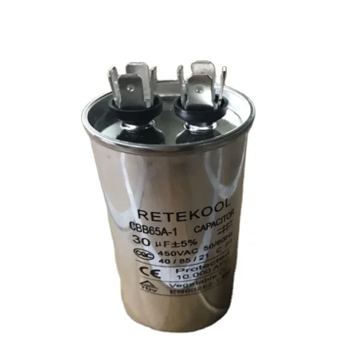 High Quality 450vac Cbb65 Capacitor 50uf 70uf 80uf Air Condition Capacitor For Air Conditioner Parts