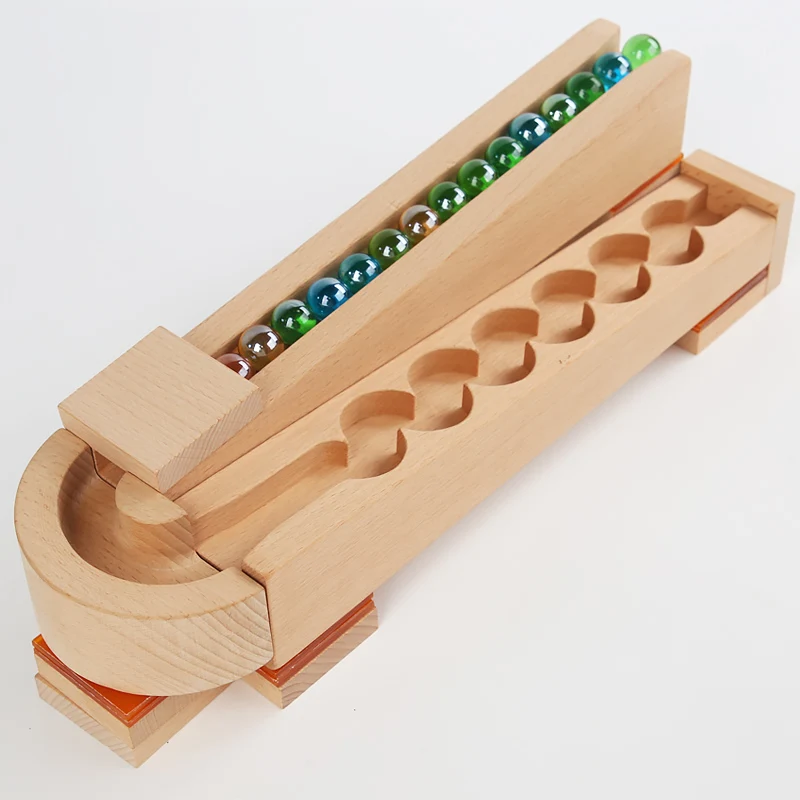Wooden marble running track race Wooden ball running toy Kids Marble Maze gift for kids