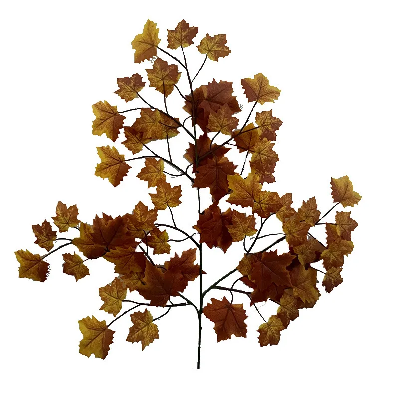 Artificial Fall Oak Leaf Faux Yellow Autumn Foliage Silk Branches Long Stems for Home Thanksgiving Table Festival Party Decor