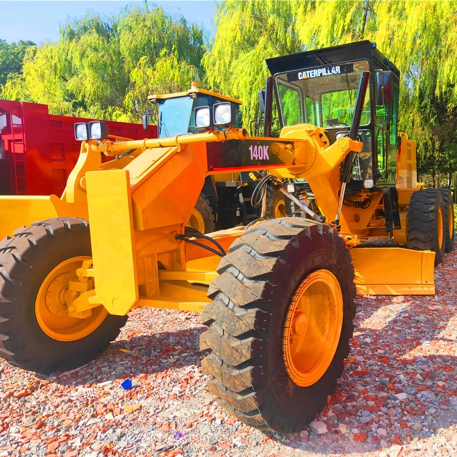  Used Caterpillar 140 K Motor Grader Construction Machinery CAT Road Equipment Good Condition Grading Blading