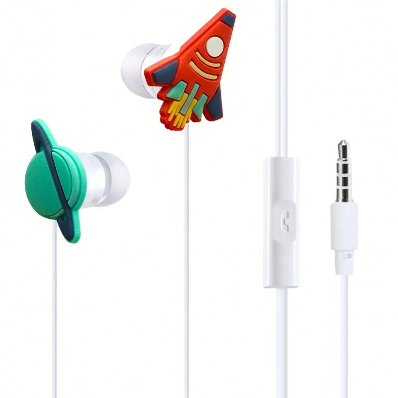 
Promotional soft pvc cartoon gift silicone in-ear earphone 