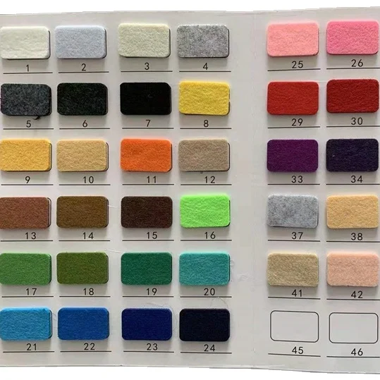 Synthetic Felt Different Colors Customized Density Polyester Felt Sheet