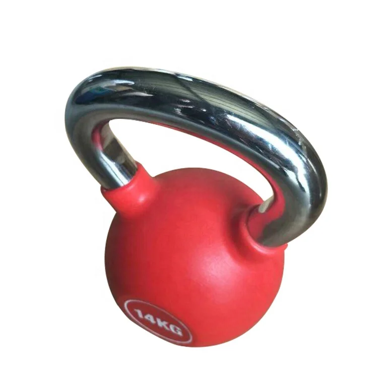 Chromed Handle PU Coated Weightlifting Kettlebell