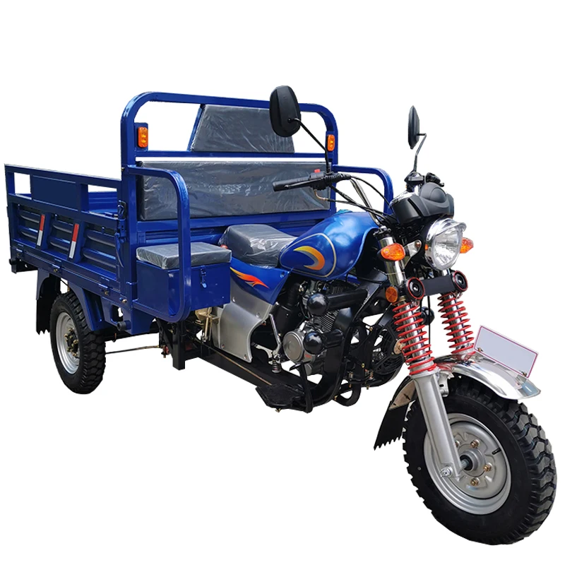 Factory hot selling tuktuk gasoline petrol three wheel motor motorized motorcycle tricycle price cargo