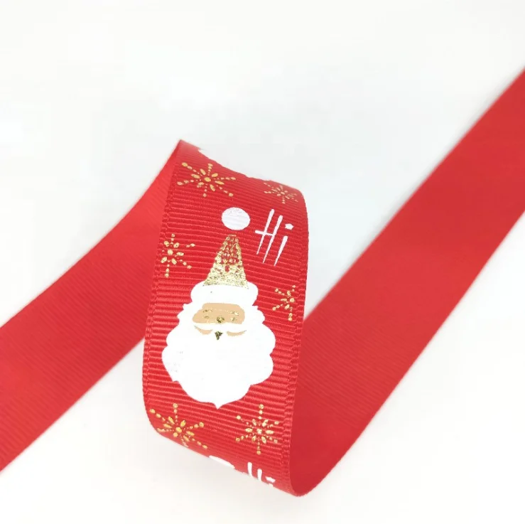 Christmas grosgrain ribbon custom printed grosgrain ribbon logo for Merry Christmas