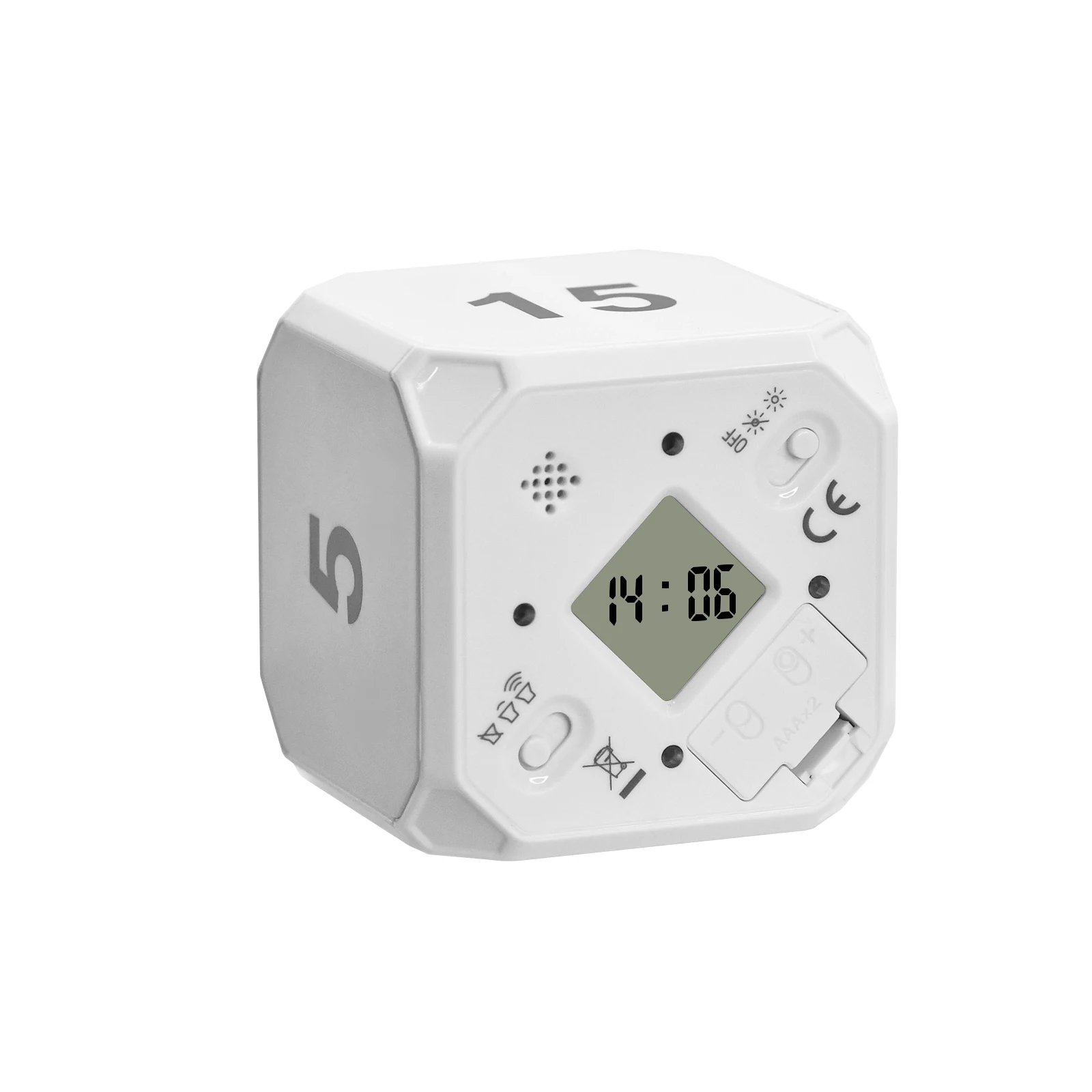 2024 New Custom Cube Shaped Mini LCD Countdown Electrical Digital Cooking Rotating Timer Easy Setting Flip Kitchen Timers