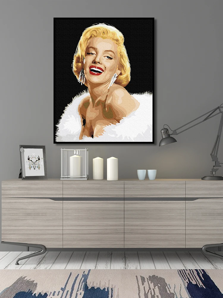 Unique style digital painting decorative canvas painting sexy beauty portrait oil painting by numbers for adult