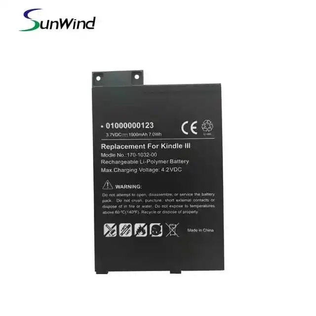 
Tablet Battery170-1032-00 for Amazon E- book Reader Kindle 3 Kindle III 3G 3.7V 1900mAh 