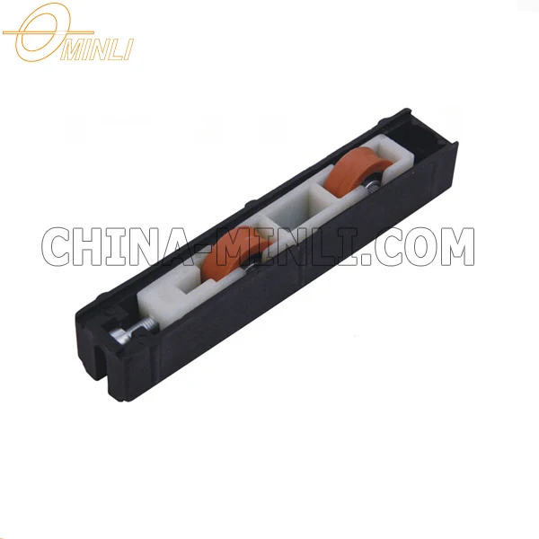 Window and Door Heavy Duty Metal Double Bearings Plastic Sliding Roller with Iron Bracket  (ML-DD005)