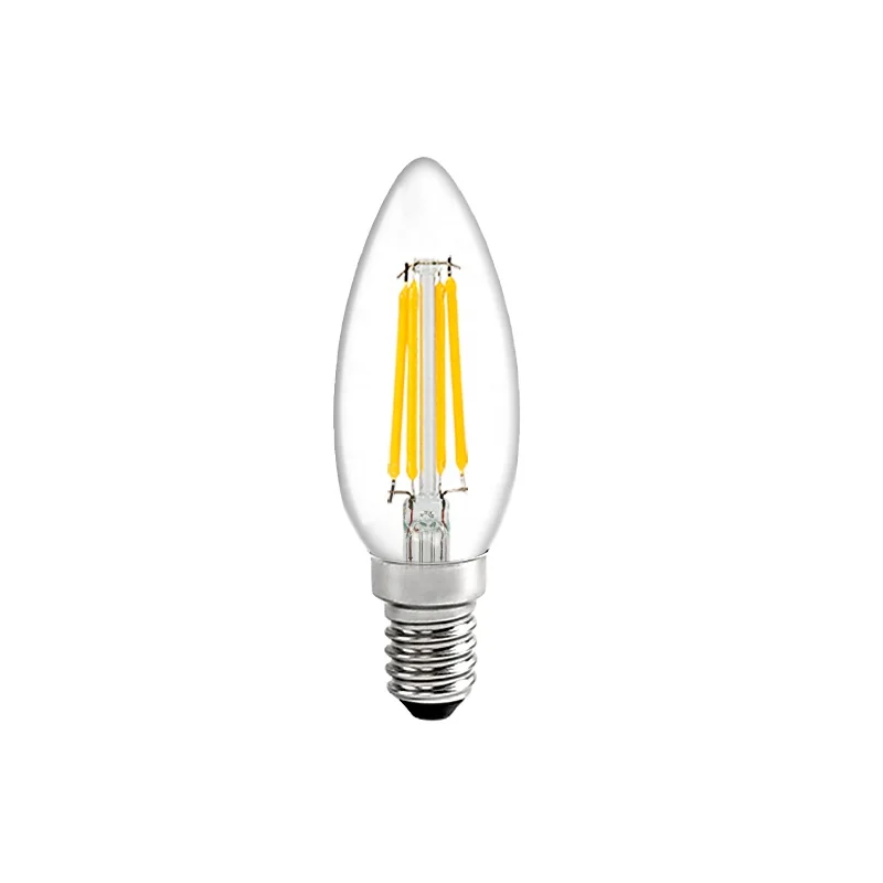 2W 4W 6W E12 E14 dimmable led glass bulb CE standard suitable for chandelier Led filament bulb