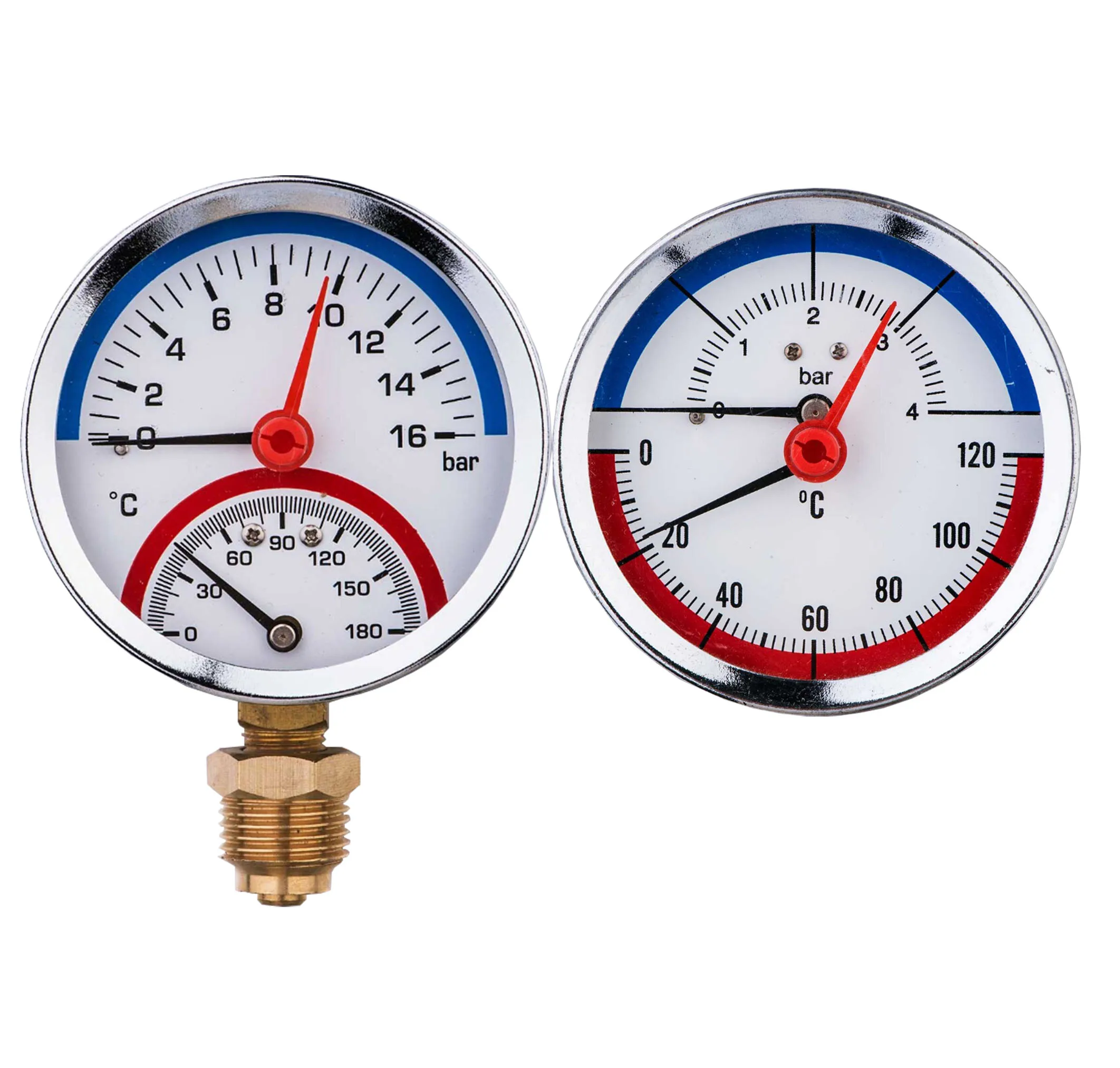 Hot water temperature gauge