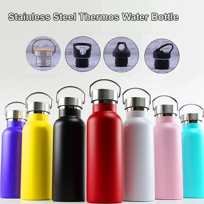 Wide Mouth Double Wall Sweat Proof 18oz 32oz 48oz 64oz Popular Stainless Steel Water Bottle With Custom Log