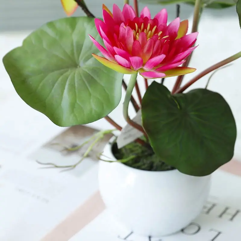 Wholesale Simulation Flower Artificial Real Touch Lotus Wedding Decoration Artificial Lotus For Decor
