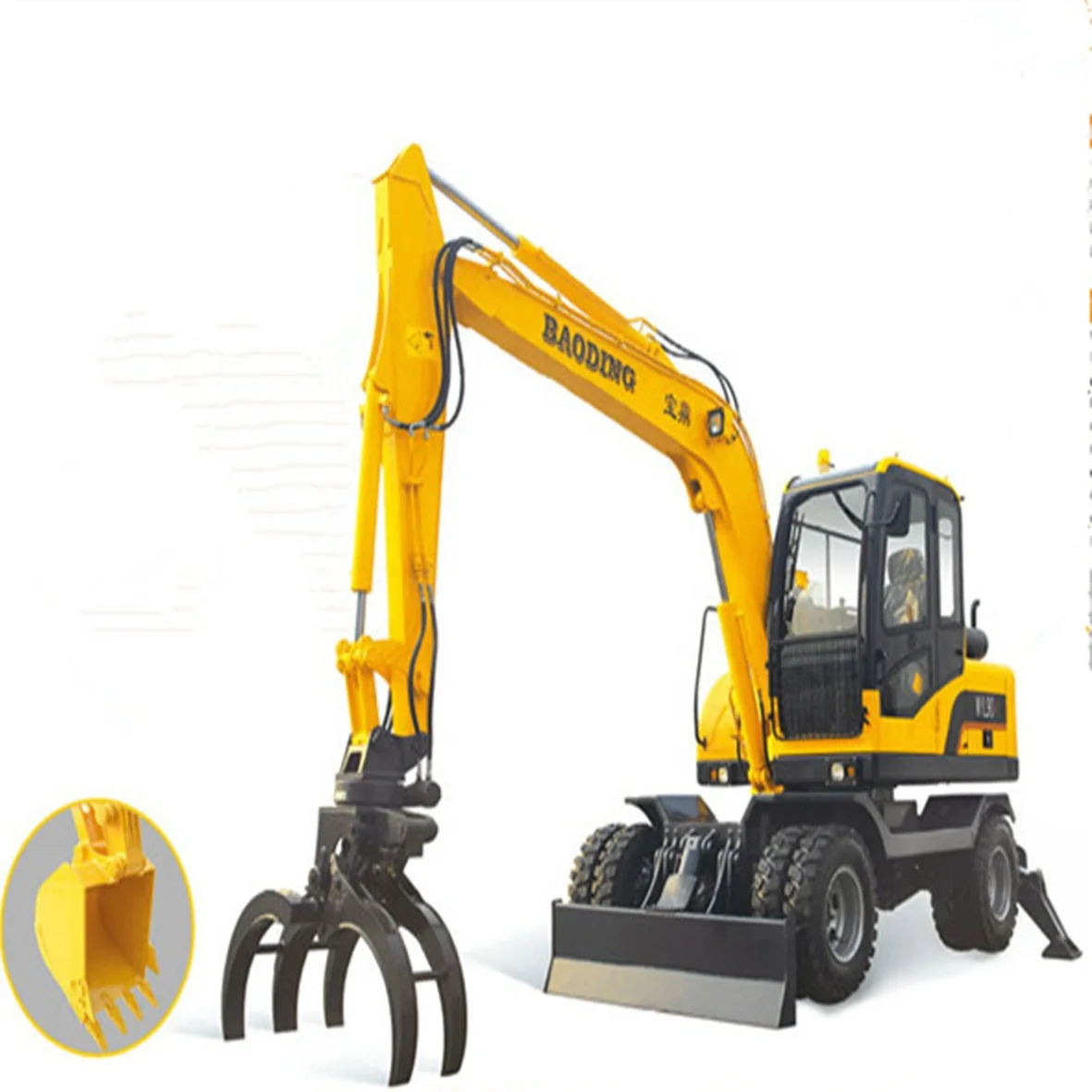 China excavator price bucket 0.35m3 wheel excavator best price for sale