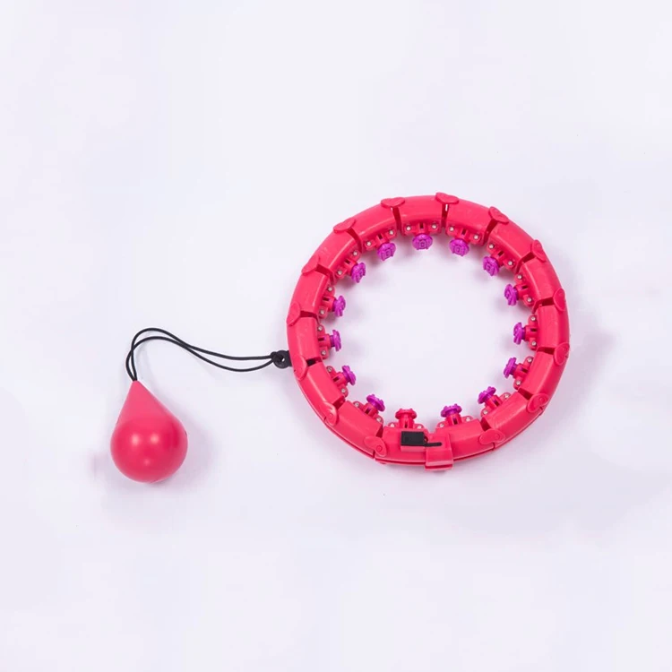 
24 detachable smart home adult fitness sport weighted thin waist massage exercise equipment hoola hoop hula ring with ball 