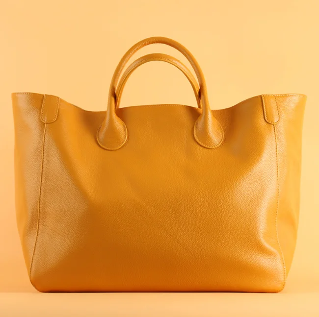 Luxury Genuine Leather European and American Tote Bag Handbag Fashionable Ladies Bags New Vintage Handbags Top Layer Cowhide